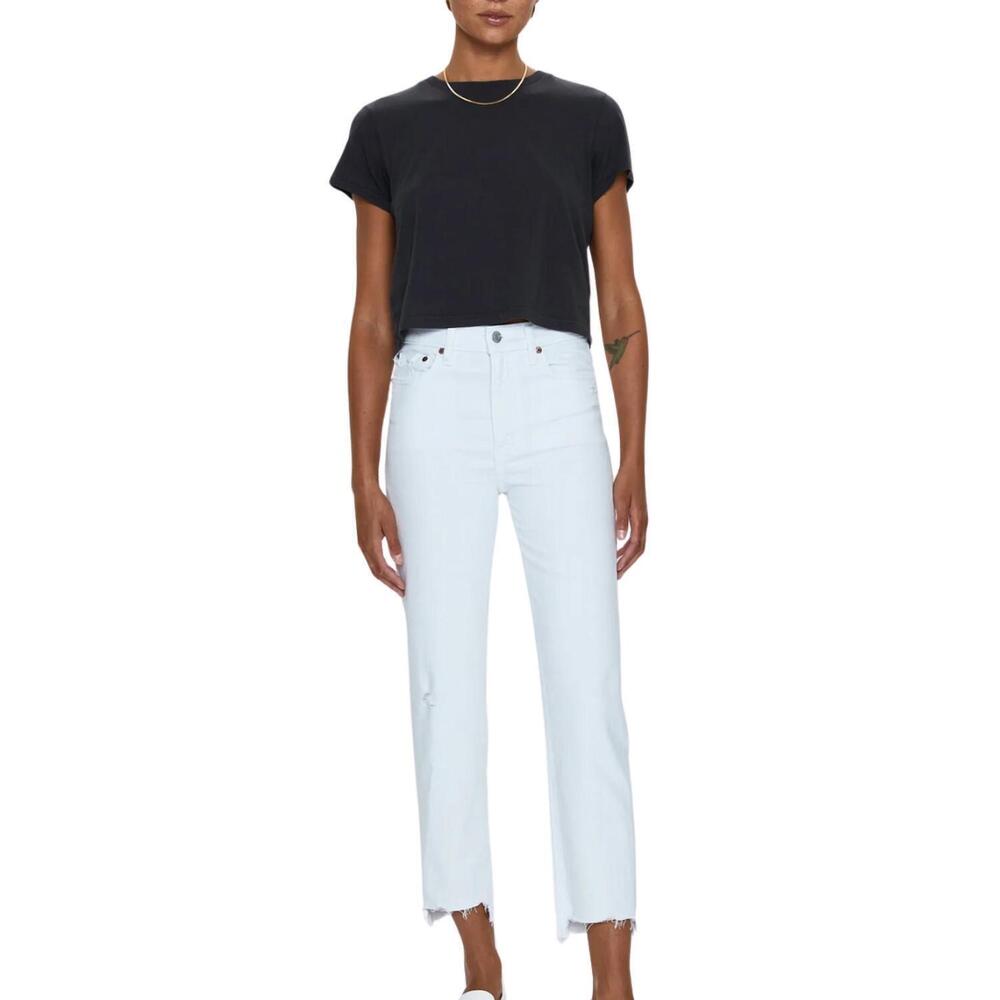 NEW PISTOLA charlie high rise straight jeans in vintage white